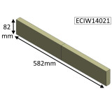 ECIW14021 Parkray Lower Rear Brick  |  Aspect 14 Boiler WOOD - Non Eco - 582mm x 82mm